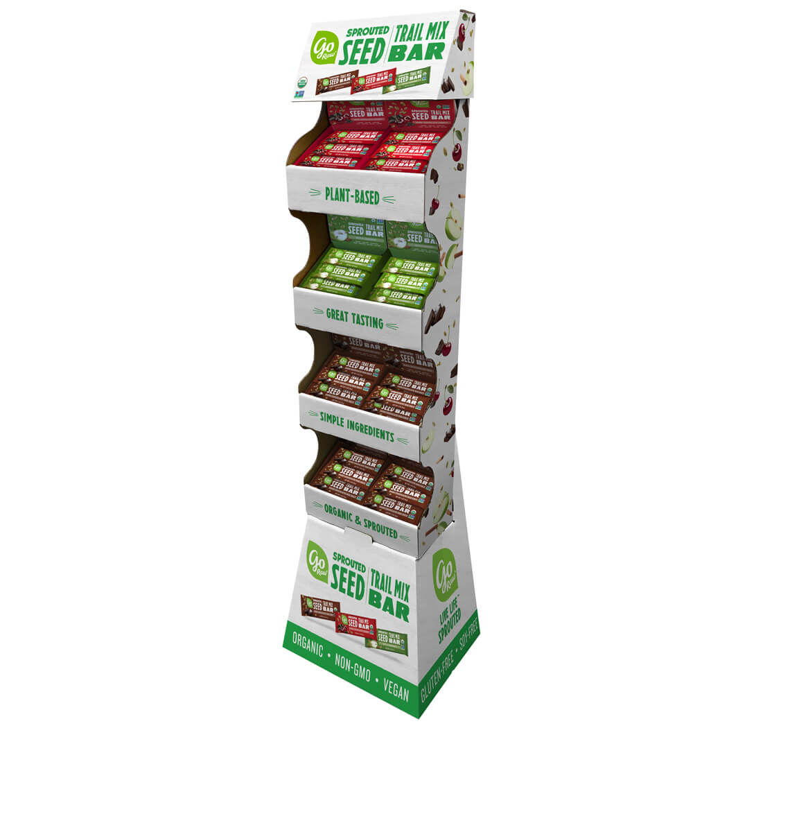 GO RAW TRAIL MIX BARS FLOOR DISPLAY