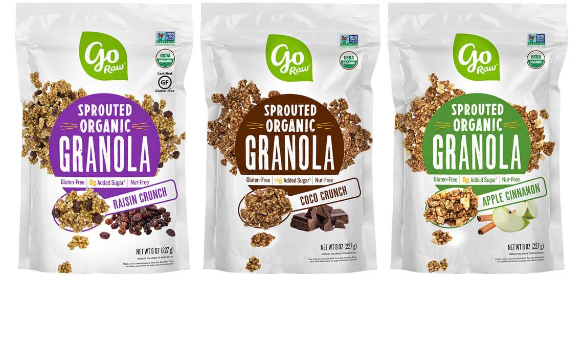 GO RAW GRANOLA PACKAGING